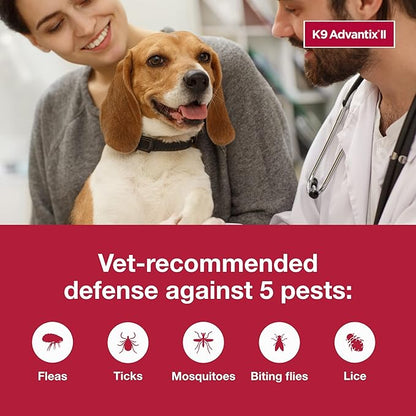 K9 Advantix II Medium Dog 11–20 lbs Flea & Tick Treatment – 6 Month Supply