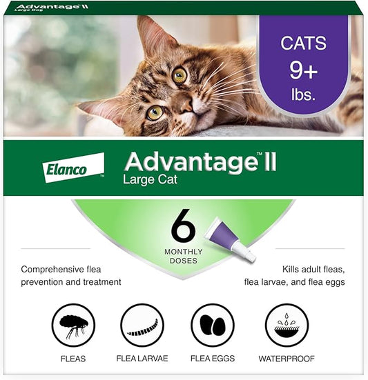 Advantage II Large Cat Flea Treatment – 6 Month Supply