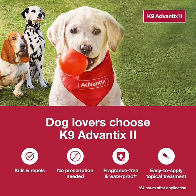 K9 Advantix II Medium Dog 11–20 lbs Flea & Tick Treatment – 6 Month Supply
