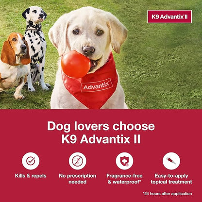K9 Advantix II Medium Dog 11–20 lbs Flea & Tick Treatment – 6 Month Supply