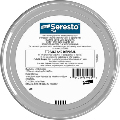Seresto Cat Flea & Tick Collar – 8 Month Protection
